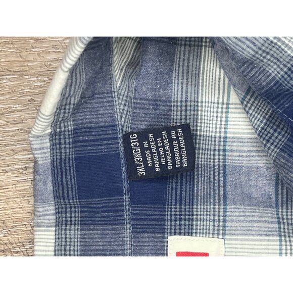 Wrangler Men’s Blue Plaid Long Sleeve Button-Up Shirt Size 3XL - Picture 5 of 9